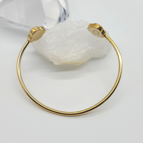 Kate Spade Open Cuff with Navy Enamel Filigree Detail on Ends! Rare & Retired - Picture 3 of 12